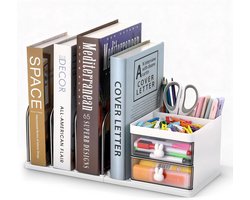 Ruimtebesparende Bureau Organizer met Bestandshouder, Multifunctionele Opbergoplossing voor Kantoor en Schoolbenodigdheden met Lades en Praktische Accessoires