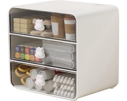 Ruimtebesparende Desk Organizer van Hoogwaardige Kunststof met Lades voor Kantoorbenodigdheden en Bureau-accessoires