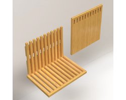 Ruimtebesparende Opklapbare Wandstoel – Houten Bamboe Zitbank voor Kleine Ruimtes en Douche – Met Montagekit – Stevig & Waterbestendig - Douche stoel