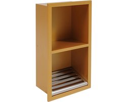 Ruimtebesparende Wandkast voor Badkamer, Keuken en Woonkamer - 18 x 10 x 34 cm, Stijlvol Goud Design, Geschikt voor Kleding en Accessoires