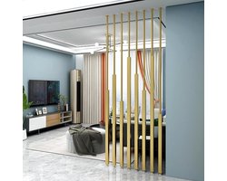 Ruimteverdeler Scheidingswand - Kamer Divider - Ruimtes Delen - Zonder Boren Installatie - Verstelbare Hoogte - Goud