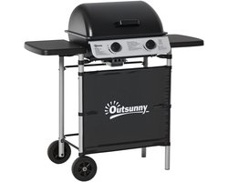 Rumi Gasbarbecue- BBQ FRED JR. Deluxe - 2 Branders - Incl. Keramische Infraroodbrander & Afdekhoes - Deluxe - Genoeg kracht onder het deksel