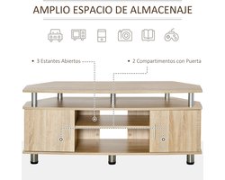 Rumi Tv Kast - Tv meubel - Tv meubel Bas Mangohout - Industrieel Design - Landelijk - Robuust - 2 Deuren & 2 Open Vakken - Met 2 Deuren 120X39,5X52 Cm