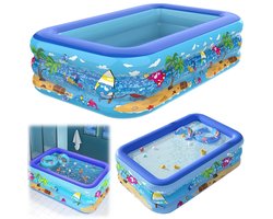 Rumi Zwembad - Rechthoek zwembad - Oplaasbaar zawembad - zwembad voor de hele familie - Waterspeelzwembad voor zomer buiten binnen