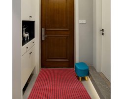 Runner haltapijt antislip deurmat 90 x 300 cm wasbare vuilvangmat vloermat gestreept tapijtrol Runner entreemat antislipmatten tapijt voor binnen en buiten
