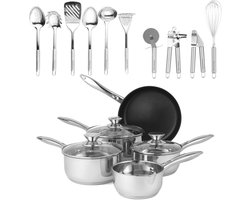 Russell Hobbs Classic Kookgerei - 15-delig, 24 cm pan, 10-delige gereedschapsset