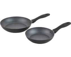 Russell Hobbs Metallic Marble Koekenpannenset – 2-Delig – Kookpannenset – 20/24 cm – Antiaanbaklaag –