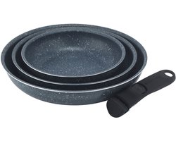 Russell Hobbs Nightfall Stone Pannenset - 20/24/28cm Koekenpannen