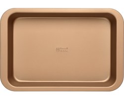 Russell Hobbs Opulence Braad- en Bakplaat Oven Tray Non-Stick Roaster, Gemakkelijk Schoon te Maken, PFOA-vrije coating, Koolstofstaal, Sterk en Duurzaam, Goud, 36 cm