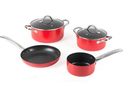 Russell Hobbs Riviera 4-delige pannenset - keramische antiaanbaklaag