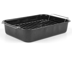 Russell Hobbs Romano Emaille Braadpan 34 Cm – Met Rooster – Zwart