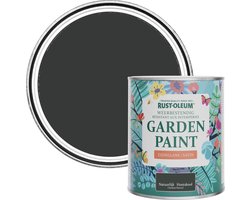 Rust-Oleum Zwart Tuinverf Zijdeglans - Natuurlijke Houtskool 750ml