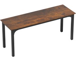Rustiek Bruin Bureau 180 x 60 x 75 cm, Computertafel, Schrijftafel, Werktafel, PC Bureau, Kantoortafel, Grote Werktafel voor Meerdere Monitoren, Industri毛le Stijl, Metalen Onderstel, Ruim en Stevig, voor Kantoor en Thuiswerk