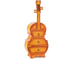 Rustieke handgemaakte ladekast met 3 laden - Uniek 'Cello' design commode voor woonkamer en horeca