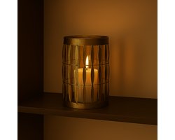 Rustieke Houten Kandelaar – Decoratieve Lantaarn – Sfeerverlichting voor Woonkamer, Balkon, Tafel – Bohemian & Landelijk Decor – 21cm