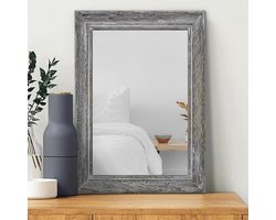 Rustieke Houten Spiegel voor Wanddecoratie - Rechthoekig Ontwerp voor Badkamer, Slaapkamer en Woonkamer