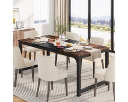 Rustieke Industriële 180 x 80 - 180x80 cm - x 80 cm Rechthoekige Eettafel - Medahomestore