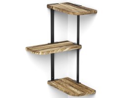 Rustieke Industriële Houten Plank Wandmontage - Hoekrek Display Decor - Hoekplank - Zwevende Wandplank - Organizer voor Slaapkamer Keuken Badkamer