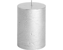 Rustieke kaars ø7x10cm zilver - Gusta®