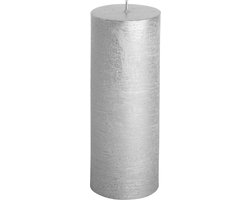 Rustieke kaars ø7x18cm zilver - Gusta®
