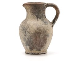 Rustieke keramische boerderijvaas met handvat - Terracotta decoratieve vaas voor huis, tafel en woonkamer