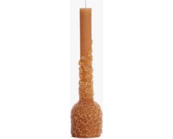 Rustik Lys - kaars - bloom sculpture - Caramel/oranje - figuur kaars - kandelaar  - luxe - interieur accessoires - cadeau - feestdagen - kerstboom cadeau - kerstversiering - kandelaars - kaarsen - kaarsenstandaard - kaarsenhouder - kaarshouder