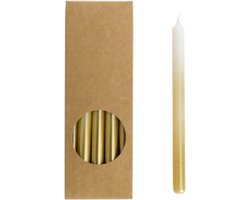 Rustik Lys Wit / goud SMALLE Potloodkaarsen Medium lengte - 20 stuks 1,2 x 17.5cm (let op afmeting)