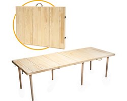 Rustiq inklapbare campingtafel - Klaptafel - Bohemian Picknicktafel - Vouwtafel – 70X180X50CM – 6 tot 8 personen – Dennenhout