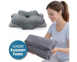 Rustiva® Kussenhoes voor Orthopedisch Vlinderkussen – Hoes voor Memory Foam Nekklachten Hoofdkussen – Ergonomisch Slaapkussen – Geschikt voor Rug-, Zij- en Buikslapers – Anti Snurk – Alleen Hoes – Zwart