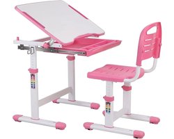 Rustive Kinderbureau - Incl. Stoellade & Leesstandaard - Met Kinder Bureaustoel - Van 3-10 Jaar - Studie Tafel Kinderen