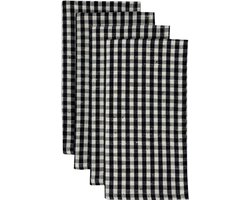 Rut servet 45x45 black set van 4