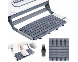 RV deurmat - Antislip tapijt - Camping deurmat - Grijs - 46*46CM - Klik-op ontwerp - Verstelbare breedte - Snelle montage en demontage - Geschikt voor campers