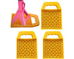 RV Stabilisator Onderleggers - Oprijblokken Caravan - Camper Stabiliseren - Multi-hoek Balanssysteem - 23x17cm - Geel