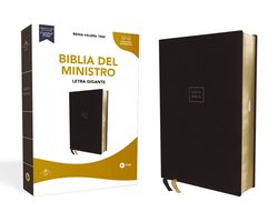 RVR60, Biblia del Ministro, Letra gigante, Leathersoft, Negro, Palabras de Jesús en Rojo, Comfort Print