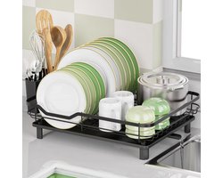 RVS Afdruiprek voor Aanrecht met Bestekhouder en Dop