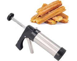 RVS Churro Maker en Cookie Press Set met Accessoires voor het Bakken van Churros en Koekjes Decoratie
