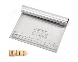 RVS Deegschraper - Deegsnijder - Deegkrabber - Beslag-schraper - RVS - Baktool - Keukentool - CHPN