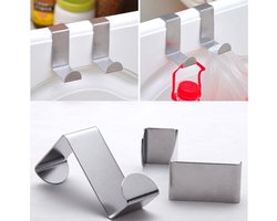 RVS deurhaak - Kapstok - Ophanghaak - Over de deur - Handoek haak - Badkamer haak - Keuken haak - Set van 6