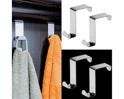 RVS Deurhaak set - deur ophanghaak / deurkapstok / deurhanger kapstok - handdoek & kleding ophanghaken - Deur Haken - Set Van 6 Stuks