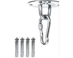 *** RVS Haak voor Plafond - Bokzak Ophangsysteem - Ophanghaak Binnen en Buiten - Schommelhaak - Schommel - Schommelstoel - Hangstoel - RVS - van Hebble® ***