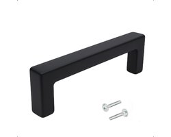RVS Handgrepen keukenkastjes Zwart 160mm - Handgreep zwart - Handgrepen - handgreep keuken - Meubelbeslag - handgrepen keukenkastjes - handgrepen kast - Keukengrepen zwart - Kastgrepen - Meubelgrepen - Deurgreep zwart - Dallas Serie