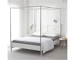 RVS Hemelbed Frame voor Klamboe - Universele Pasvorm voor Tweepersoons tot Kingsize Bedden