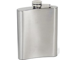 RVS heupfles/zakflacon 200 ml - Platvink drankfles voor in de binnenzak