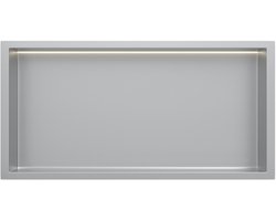 RVS Inbouwnis 30x60x10cm met LED verlichting - Inbouwnis badkamer en Douche