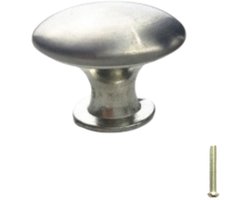 RVS Kastknop 30mm – Landelijke & Industriële Keukengreep – Robuuste Deurgreep van Metaal – Strak Meubelbeslag - Meubelknop