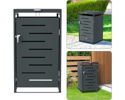 RVS Kliko Ombouw voor 120L/240L Containers – Afvalcontainer Kast met Gasveer Deksel en Ventilatie