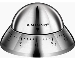RVS Kookwekker - Eierwekker - Kookwekker analoog metaal - Ei wekker - Egg timer - Keuken - Instelbaar tot 60 minuten