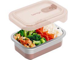 RVS Lunchtrommel Magnetronbestendig & Ovenbestendig - Lektvrije Voedselbewaarbox met Luchtdichte Deksel