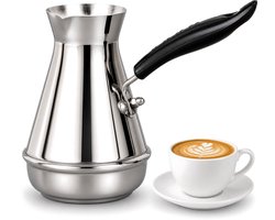 RVS Melkkannetje 650ml - Latte Art Pitcher - Opschuimkan Voor Melk - Turkse Koffiekan - Handmatige Koffie Schenkketel - RVS Melkkan Voor Cappuccino Latte Espresso - Barista Melk Pitcher