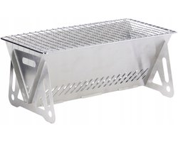 RVS - Mini Vouwbare Houtskool BBQ – Compact & Draagbaar - Zeer compact